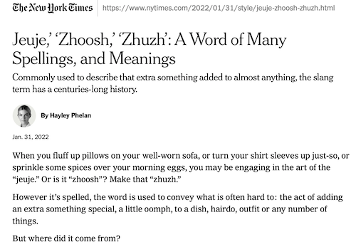 Jeuje New York Times article